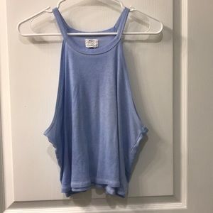 RVCA Acid Wash Blue Crop Top